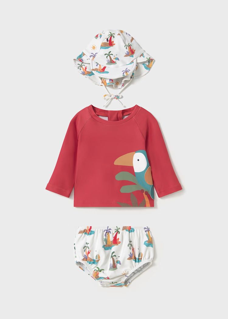 Mayoral 3 pieces swim set with solar protective top