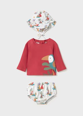 Mayoral 3 pieces swim set with solar protective top