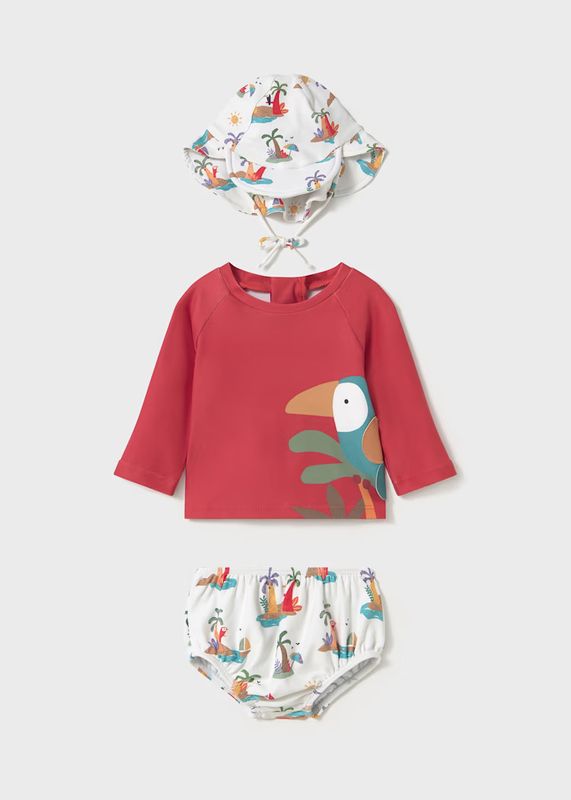 Mayoral 3 pieces swim set with solar protective top