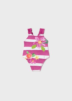 Mayoral floral striped swimsuit