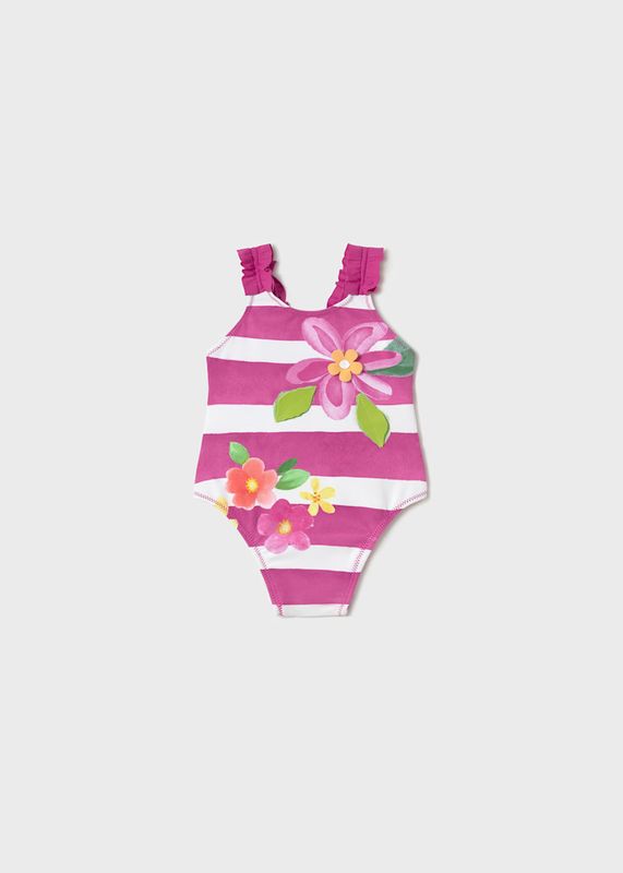 Mayoral floral striped swimsuit