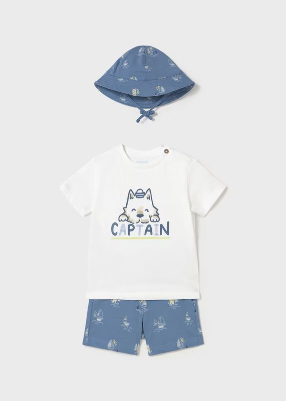 Mayoral 3 pieces set with print hat