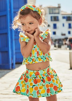 Mayoral 3 pieces print set with headband