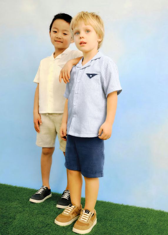 Mayoral relaxed shorts with shirt set