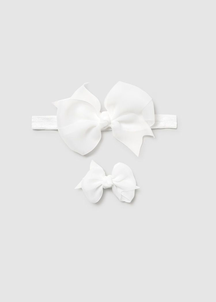 Mayoral bow clip and headband set