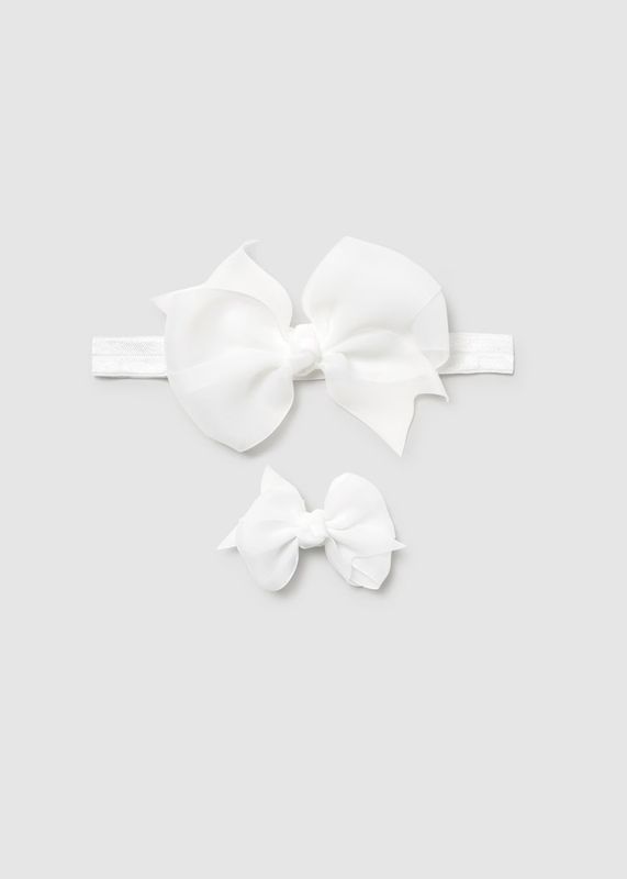 Mayoral bow clip and headband set