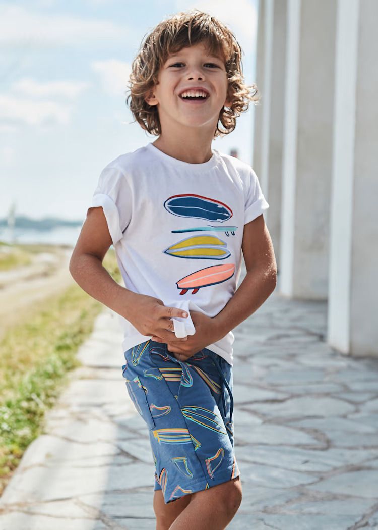 Mayoral summer print shorts and t-shirt set