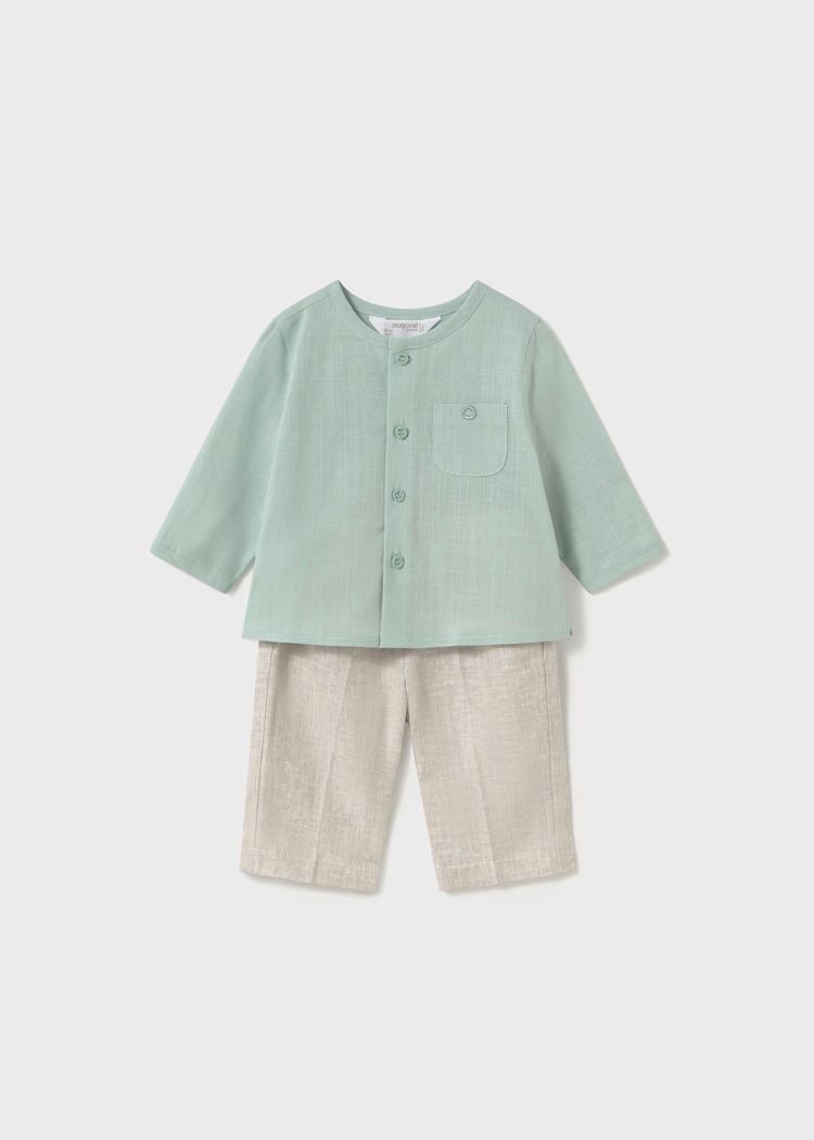 Mayoral trousers and linen shirt set