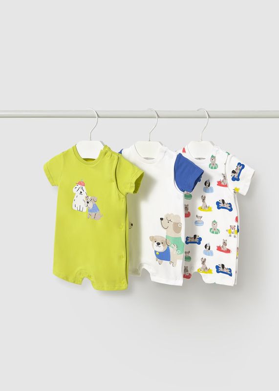 Mayoral set of 3 short rompers