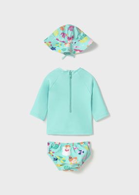 Mayoral 3 pieces swim set with solar protective top