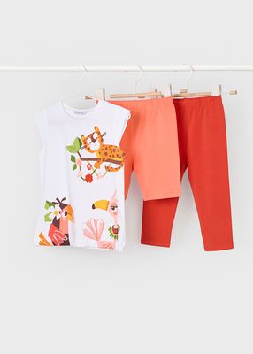 Mayoral 3 pieces animal print set