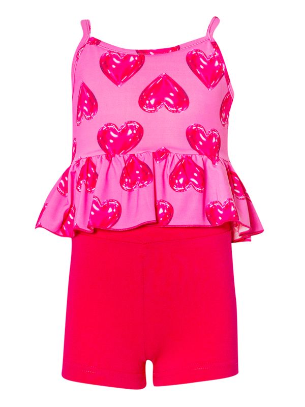 SRFN printed ruffle shorts-top set