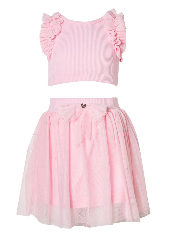 SRFN tulle skirt and ribbed top set