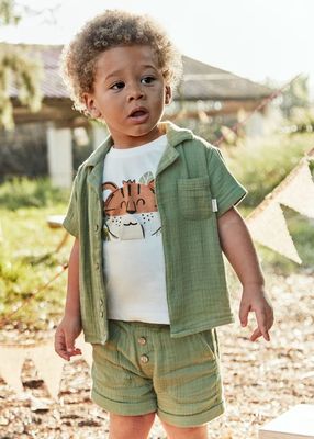Mayoral shirt and bermuda shorts