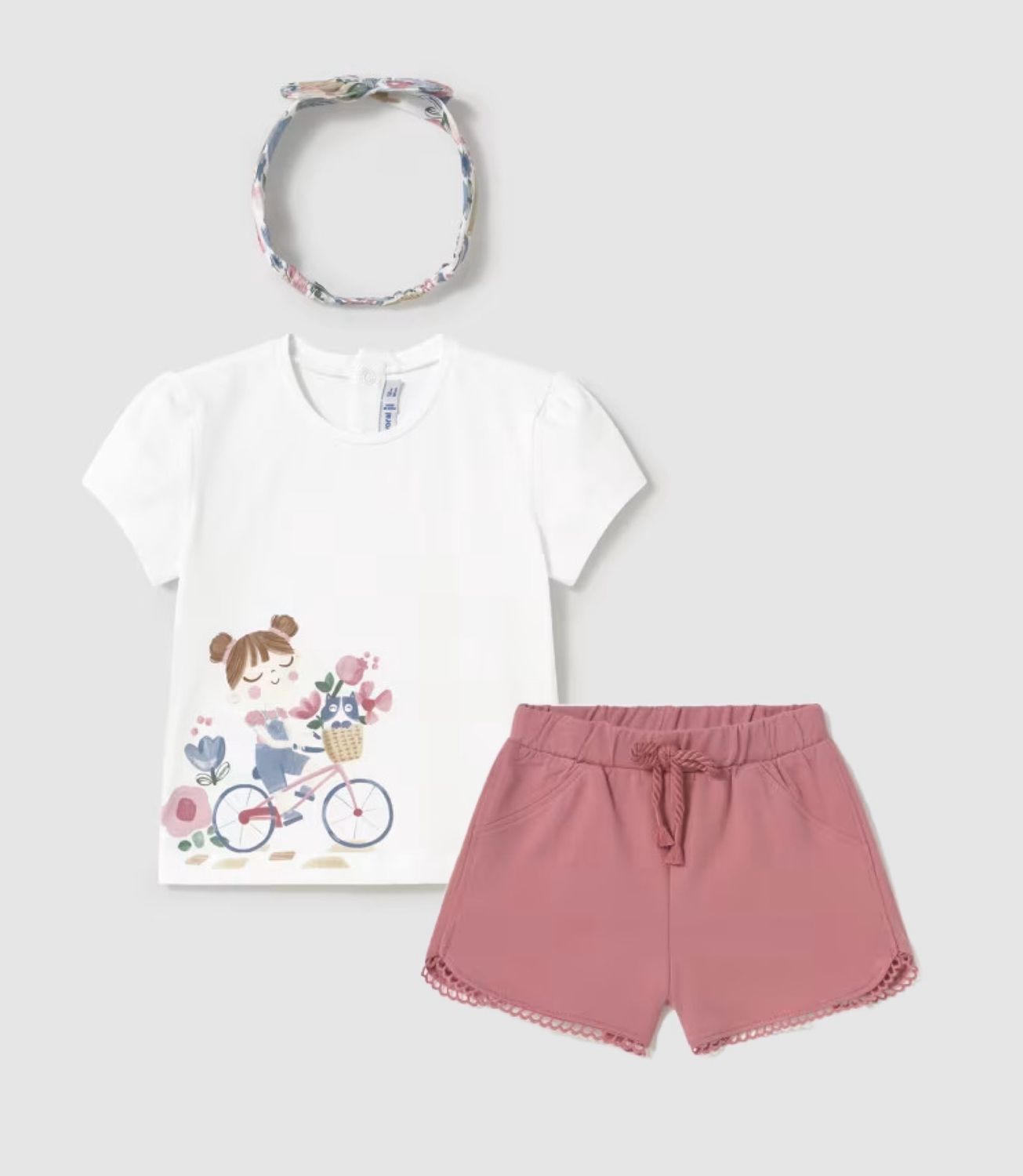 Mayoral blouse and shorts with headband