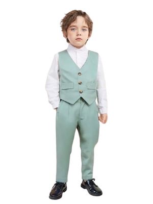 SRFN gabardine vest and trousers set