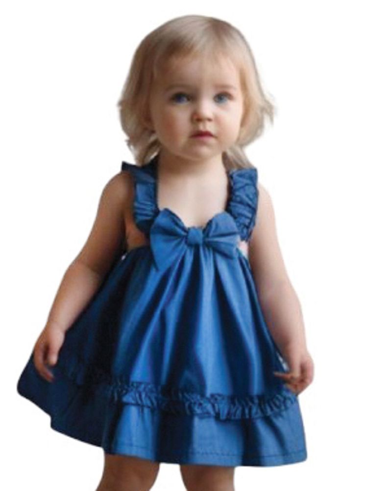 SRFN ruffle dress soft denim