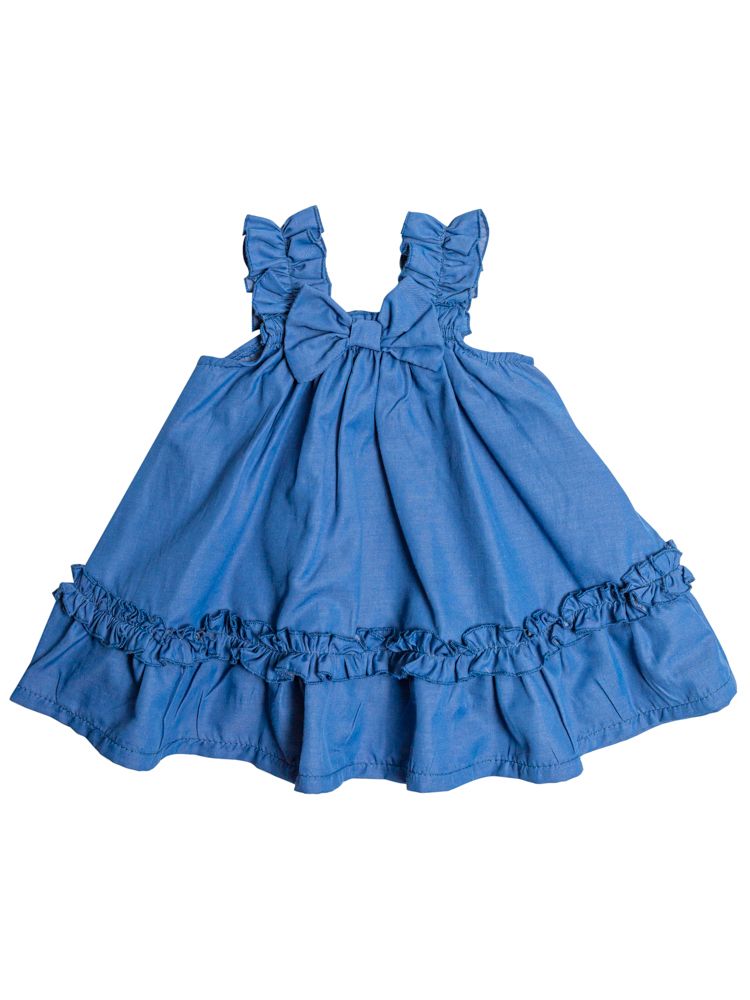 SRFN ruffle dress soft denim