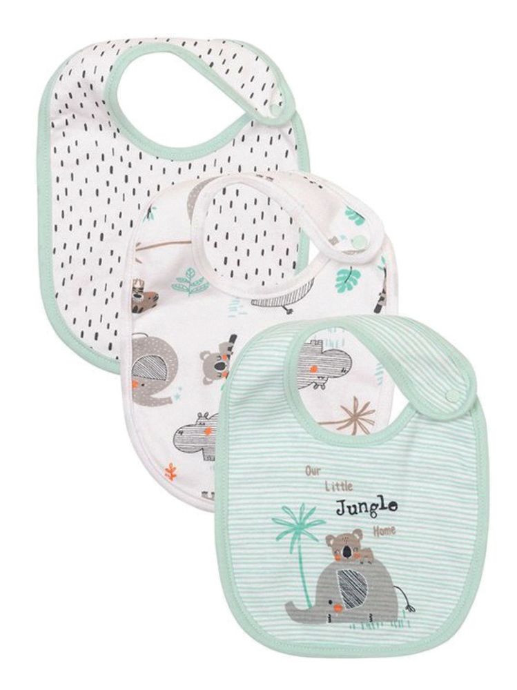 SRFN set of 3 bibs &#39;jungle&#39;