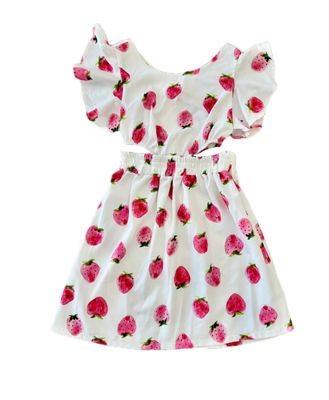 SRFN print dress with waist cut