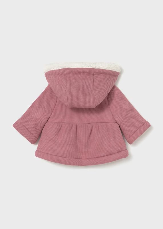 Newborn fur hooded coat