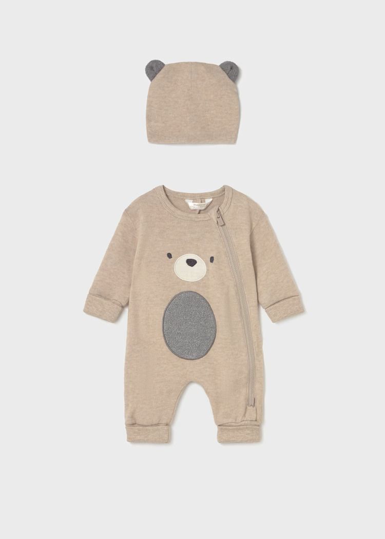 Mayoral animal romper suit with hat