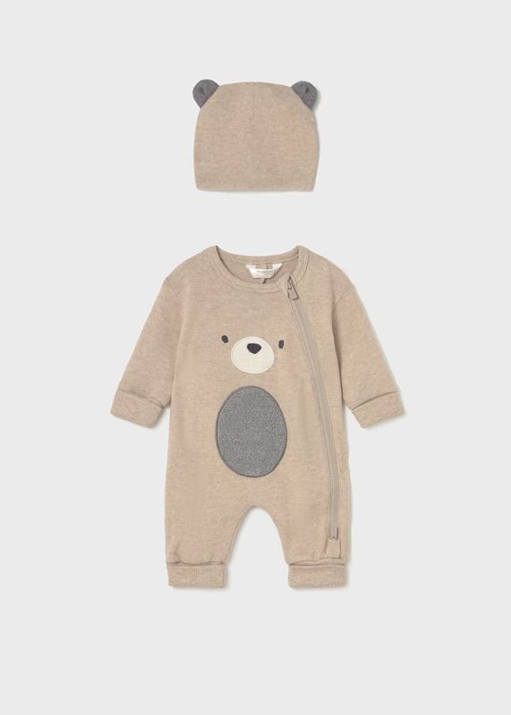 Mayoral animal romper suit with hat
