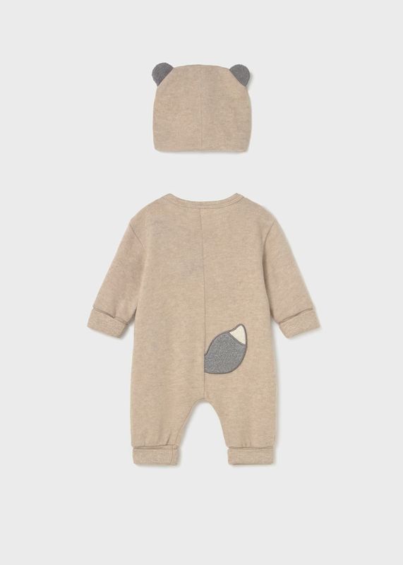 Mayoral animal romper suit with hat