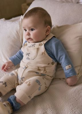 Mayoral print dungaree set