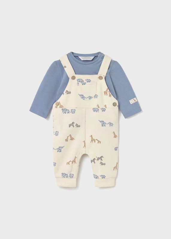 Mayoral print dungaree set