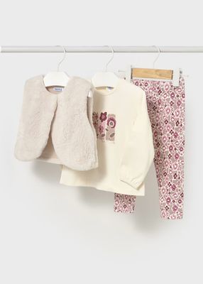 Mayoral 3 pieces velour legging set