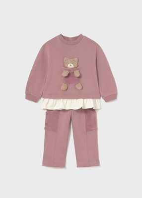 Mayoral bear motif tracksuit set