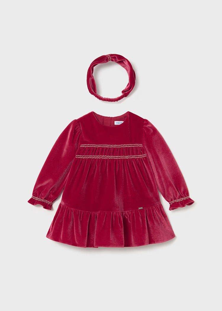 Mayoral velvet dress with headband