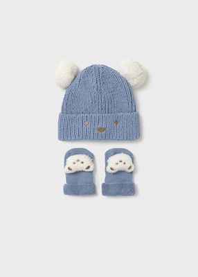 Mayoral newborn hat and mittens set