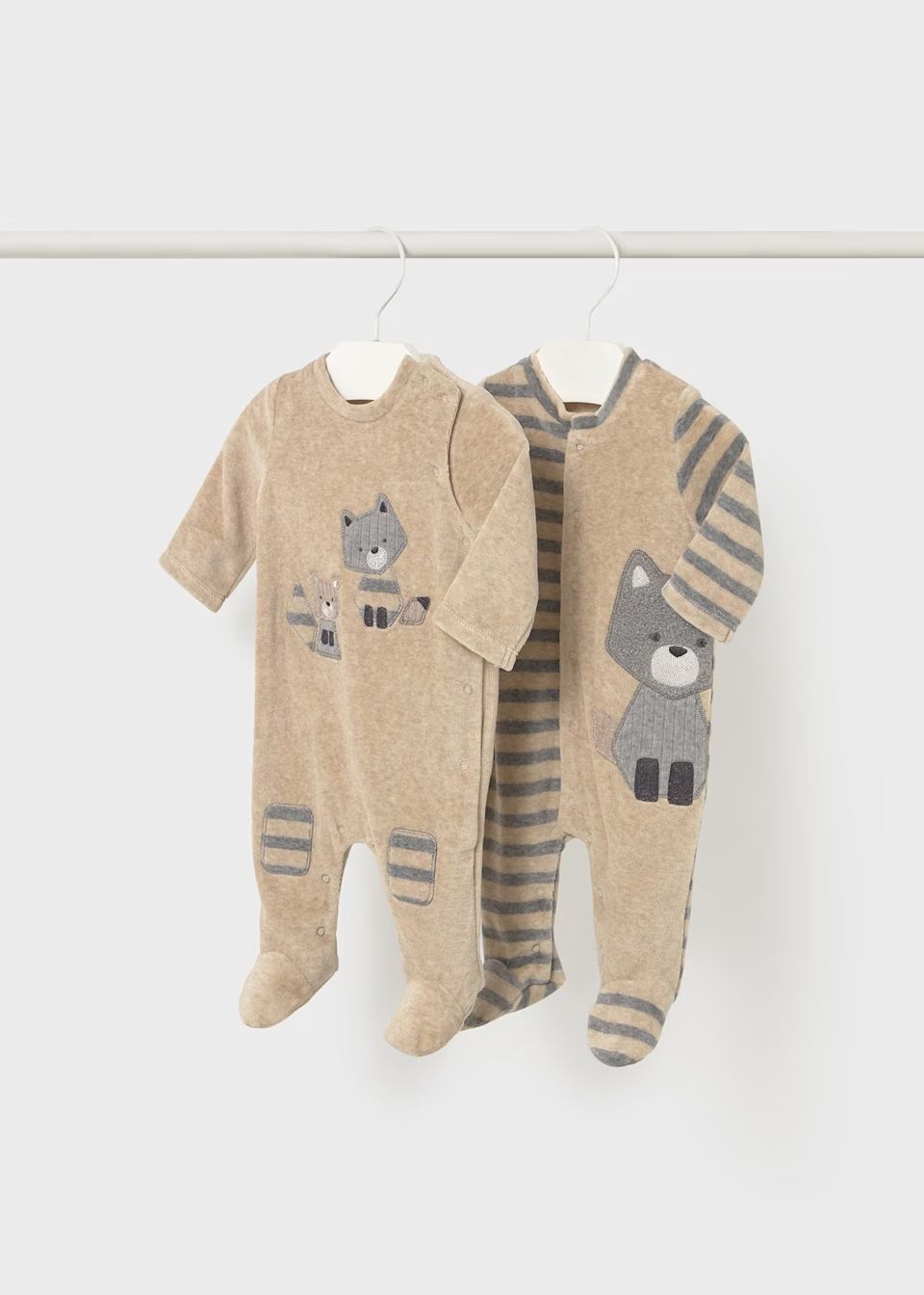 Mayoral set of 2 rompers with feet