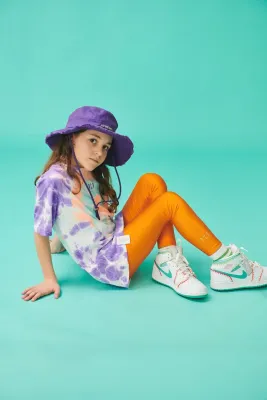PCP Kiddo Jacqueline Shiny Leggings Neon Orange