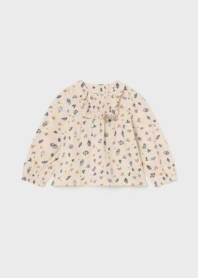 Mayoral Print Chiffon Blouse