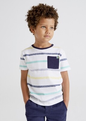 Mayoral Set Stripes T-shirt And Bermuda