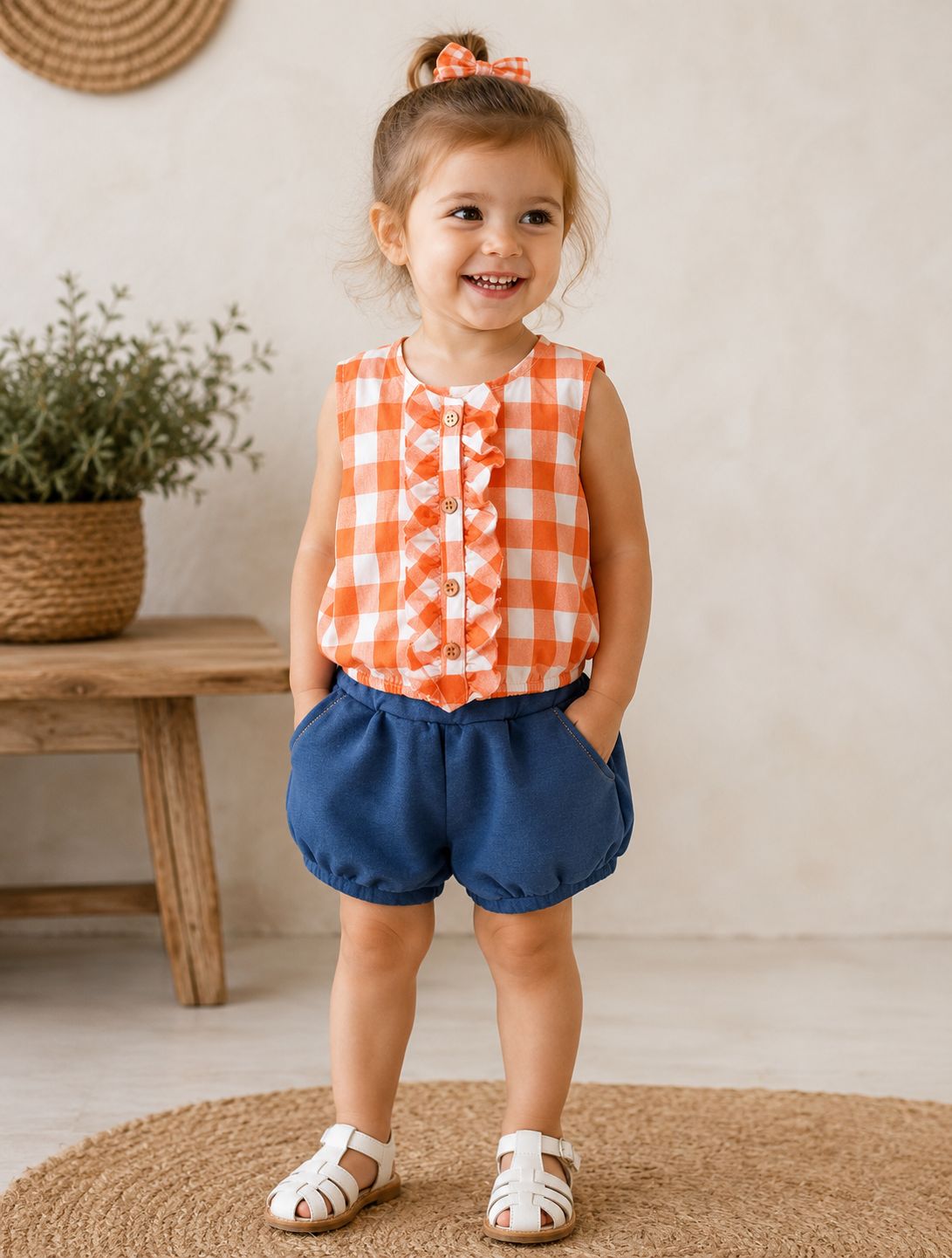 Mayoral blouse and shorts set
