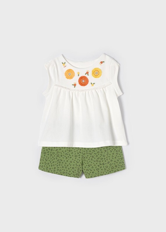 Set Embroidered T-shirt And Short ECOFRIENDS