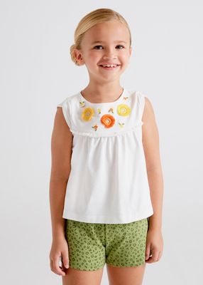 Set Embroidered T-shirt And Short ECOFRIENDS Set Embroidered T-shirt And Short ECOFRIENDS