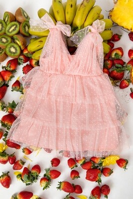 Dress With Tulle Polka Dots