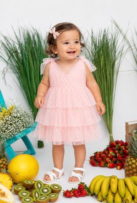 Dress With Tulle Polka Dots Dress With Tulle Polka Dots