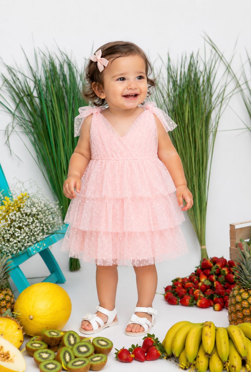 Dress With Tulle Polka Dots