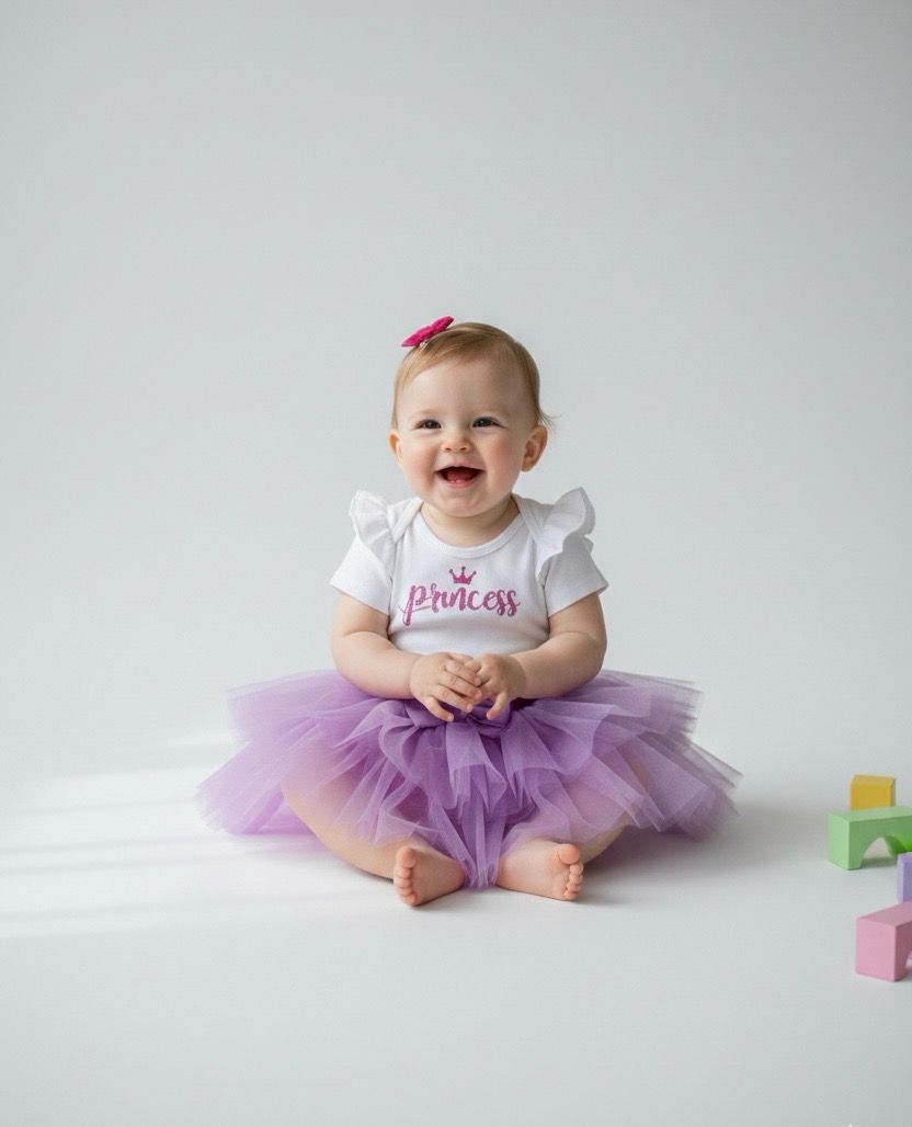 Baby Set Tulle Skirt And T-Shirt