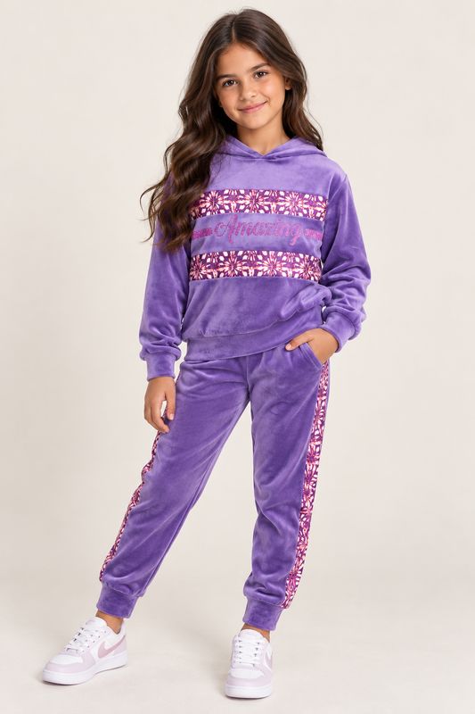 Chief velvet tracksuit set