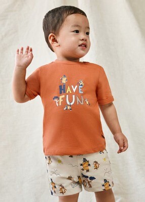 Mayoral T-shirt And Bermuda With Bucket Hat Set