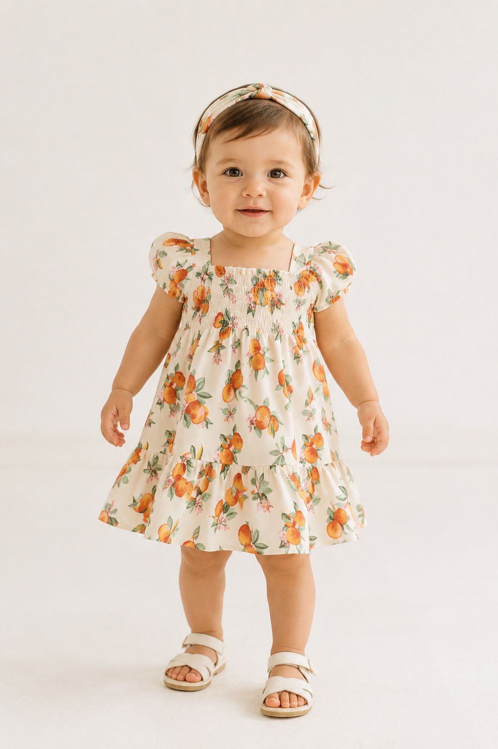 Mayoral Print Dress With Headband