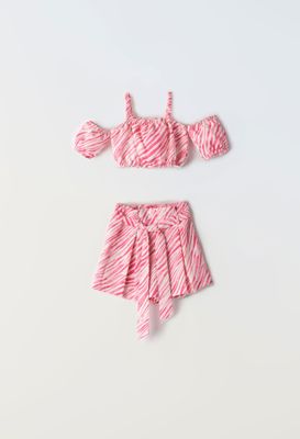 Crop Top And Shorts Set
