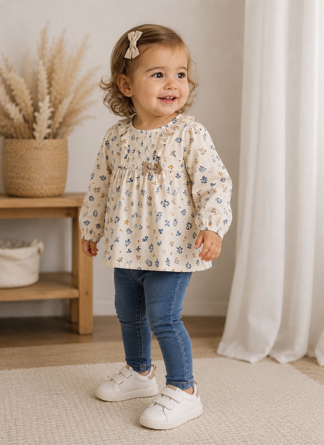 Mayoral Print Chiffon Blouse